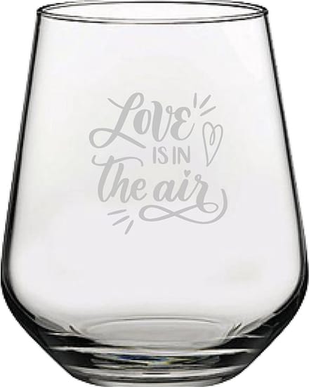 Gegraveerde Drinkglas 42,5cl Love is in the air