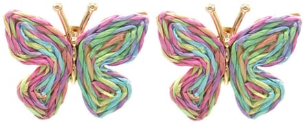 Oorbellen Vlinder – Kunststof – 4x3cm – Multikleur