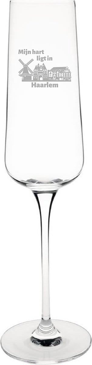 Gegraveerde Champagneglas 27cl Haarlem