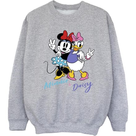 Disney Meisjes Minnie Mouse en Daisy Sweatshirt (Sportgrijs)