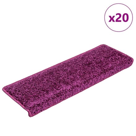 vidaXL - Trapmatten - 20 - st - 65x21x4 - cm - Violet - Rechthoekige - Rand
