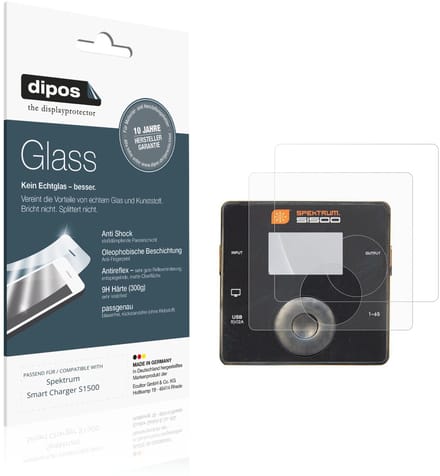 dipos – 2x Matte Pantserfolie geschikt voor Spektrum Smart Charger S1500 | 9H Screenprotector