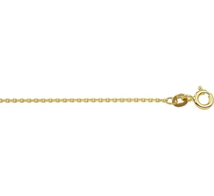 Geelgouden Collier anker gediamanteerd 1 4021252 38 cm