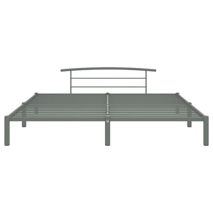 vidaXL - Bedframe - metaal - grijs - 200x200 - cm