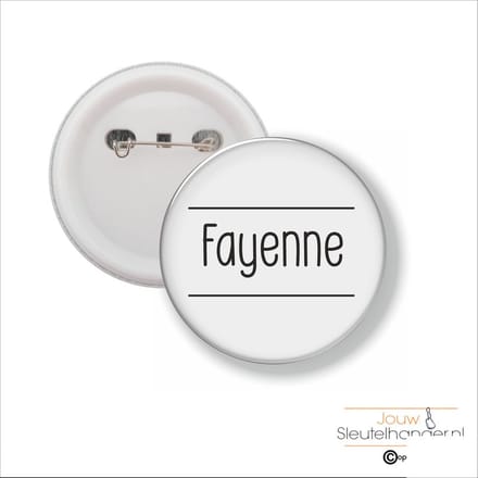 Button Met Speld 58 MM - Fayenne