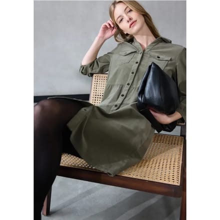 Corduroy jurk met volant