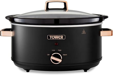 Langzame Kookpan 6,5 Liter met 3 Warmte-instellingen en Cool Touch Handgrepen