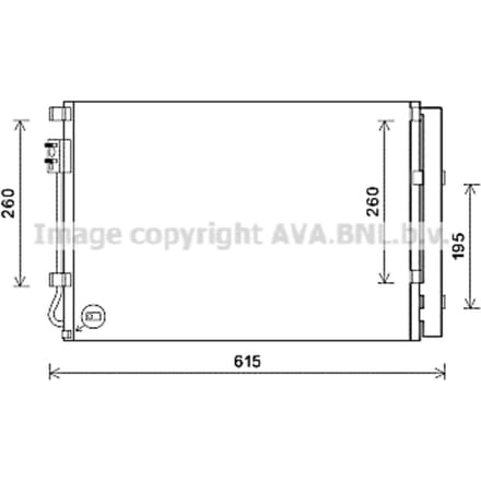Condensator, airconditioning AVA COOLING KAA5280D