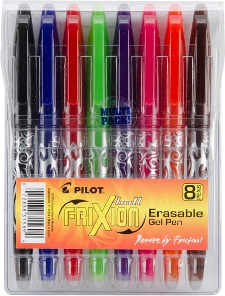 Pilot Frixion - Rollerball Pennenset 0.7mm - uitgumbaar - 8 stuks