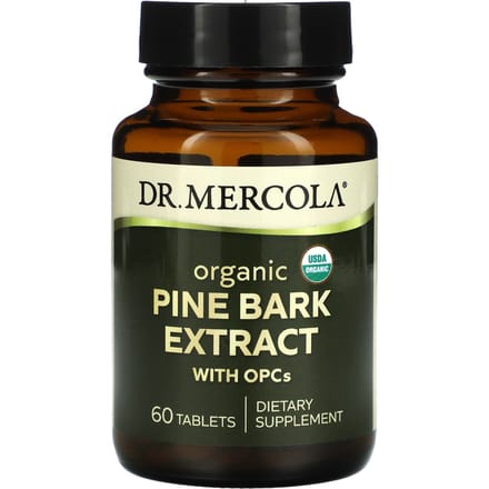 Dr. Mercola, Extrait d'écorce de pin biologique avec OPC, 60 comprimés