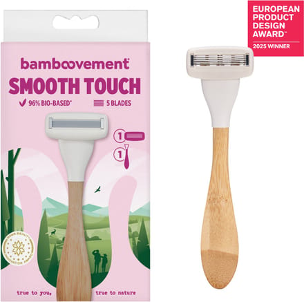 Bamboovement Smooth Touch Premium Scheermes Dames | 5 Zweedse Mesjes Navulbaar 1 Handvat & 1 Mesje