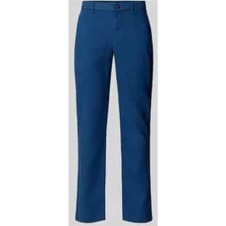 regular fit linnenbroek met logostitching model 'Denton'