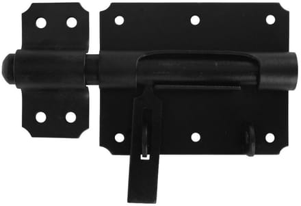 Hangslotgrendel - 100 x 70 mm - Zwart
