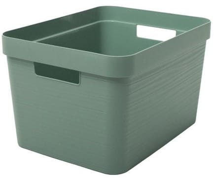 Eda kunststof STONE DECOR opbergkrat - 18 L groen