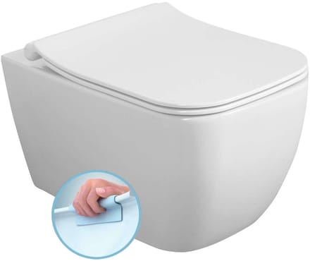 Sapho Isvea Vea - Hangend toilet, Rimless, wit 10VA02001