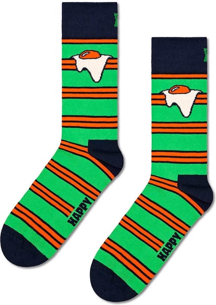 Happy Socks - Egg On Stripe Sock - Unisex - Sokken