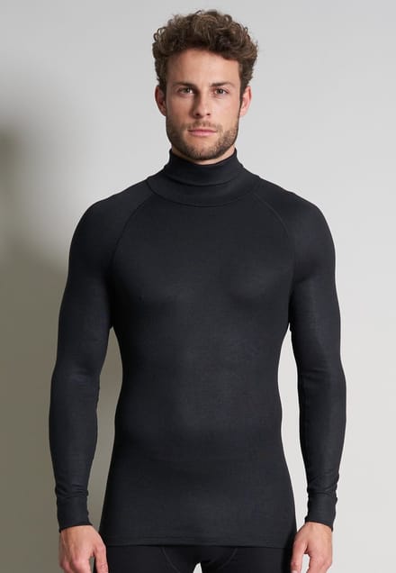 CECEBA Thermo Sport Unisex Ondershirt met col - Zwart