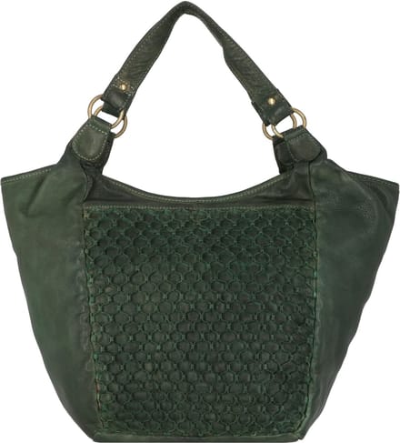 Greenland Nature Femi & Nine Schoudertas Leder 38 cm - Dames - green