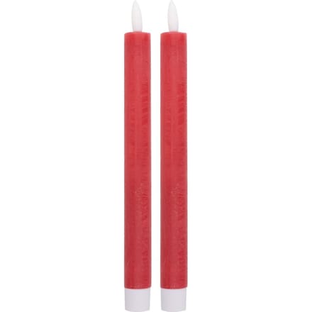 LED kaars van echt was met timer 6/18 uur. - Rood