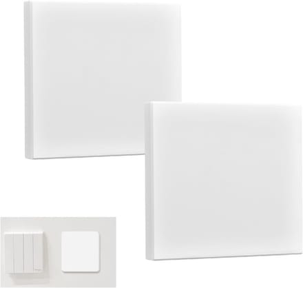 Set van 2 Flush Mount Socket Covers 8.6×8.6cm - Witte Blinddeksels voor Ongebruikte Stopcontacten en Schakelaars, Bescherming en Veiligheid