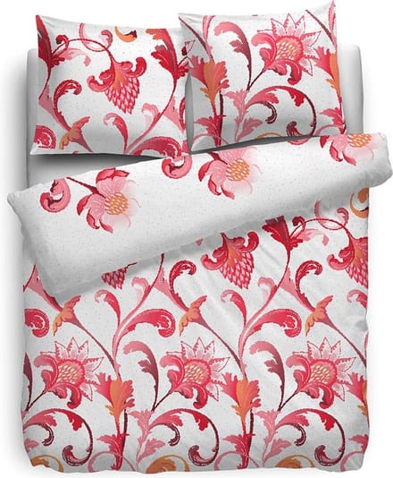 HNL Refined Vida Dekbedovertrek - Litsjumeaux XL - 260x200/220 cm - Rood
