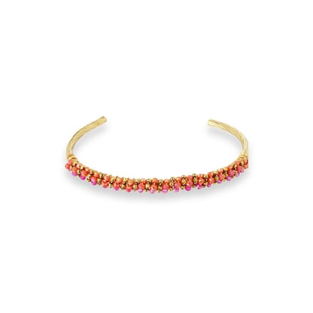 Sunset Bangle - Armband met kralen - vrouwenarmband - stainless steel armband