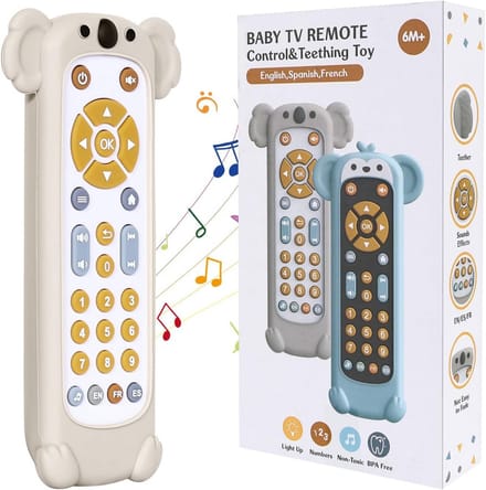 Babyspeelgoed Afstandsbediening - Muziekspelletjes Sensorisch - Vroege Educatie - Gesimuleerd Ontwerp - 185 cm - Wit