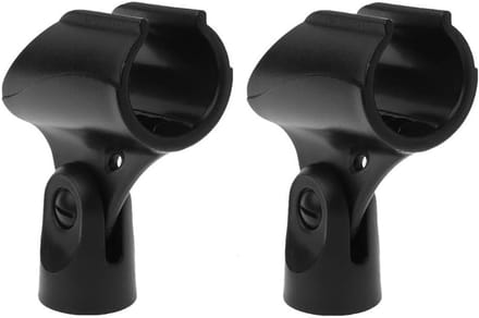 Microfoon Clip - Microfoon Houder - Draadloze Microfoon - Handige 2-Pack - Zwart