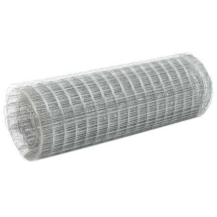 vidaXL - Kippengaas - 10x0,5 - m - gegalvaniseerd - staal - zilverkleurig