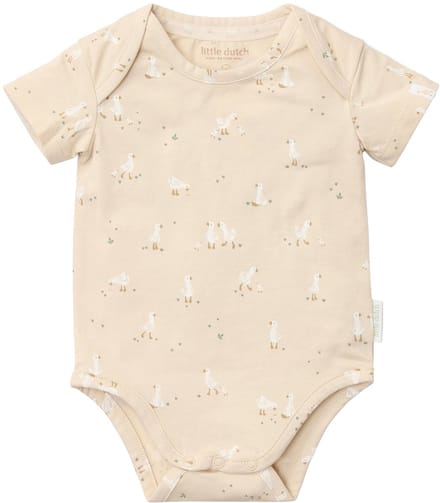 Little Dutch Little Goose Korte Mouw Romper - Maat 68 - Beige