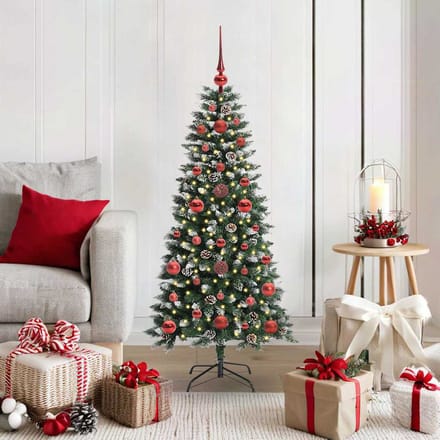 vidaXL - Kunstkerstboom - Groen - 120 - cm - PVC - en - Plastic - en - Staal