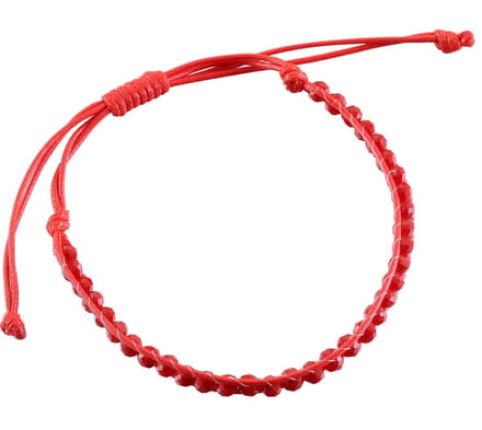 Behave - armbandje met glaskralen - rood - minimal zomerstijl