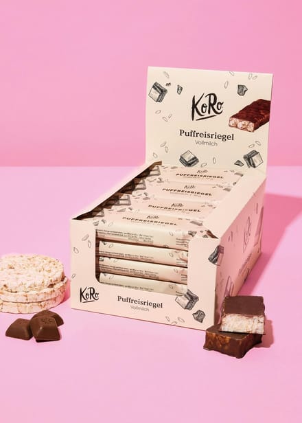 KoRo | Gepofterijstreep met melkchocolade 20 x 18 g
