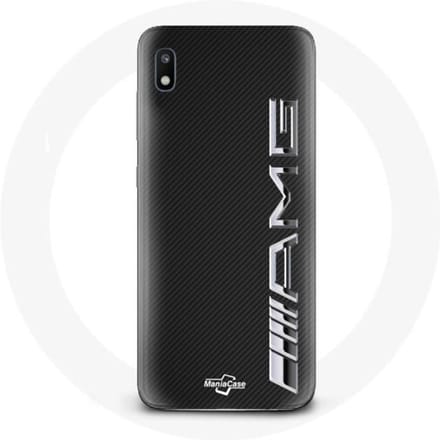Hoesje voor Samsung Galaxy A10 Amg Logo Carbon Textuur