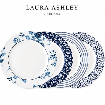 Laura Ashley Blueprint Collectables Borden set van 4 - Dinerborden - Ø 26cm - Assorti