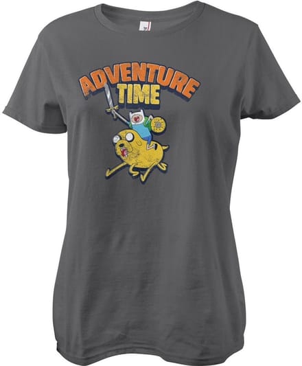 Adventure Time Washed Girly Tee dames-T-shirt donkergrijs