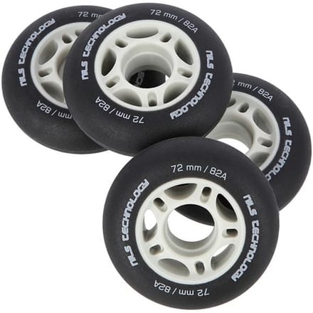 Nils Extreme - PU Wielen - 72x24 mm - 82A - Zwart Mat