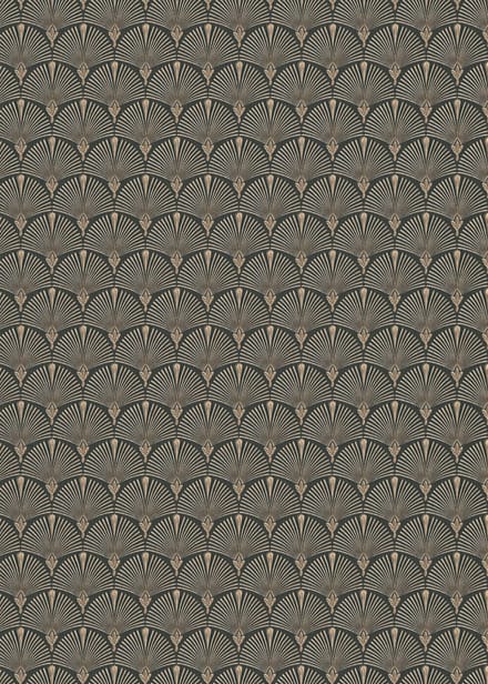 Erismann Vinylbehang 10346-15 - Versailles - Art Deco Zwart - 53cm x 10.05m