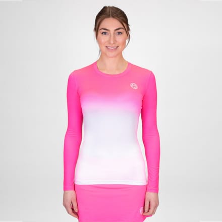 BIDI BADU Crew Gradiant Longsleeve Dames-Pink,Wit
