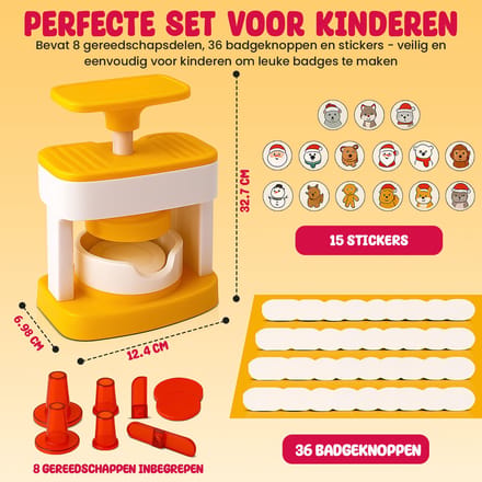 Buttonmaker Set 55 mm – Compleet DIY Badge Pakket voor Kinderen