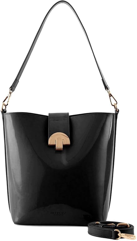 SEIDENFELT MANUFAKTUR schoudertas accessoiretas Grenaa Hobo Bag Black zwart
