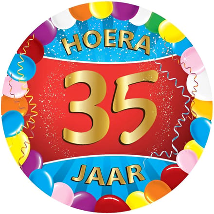 Bierviltjes 35 jaar - 50x stuks - multicolor - verjaardag/feest - feestartikelen
