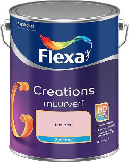 Flexa - Creations Muurverf Zijdemat - Iets Bes - Mengverf - 5 L