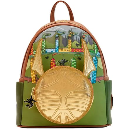 Harry Potter Loungefly Mini Backpack Golden Snitch Quidditch
