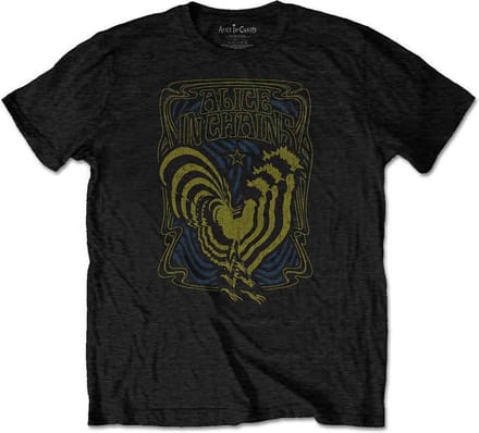 Alice In Chains - Psychedelic Rooster Heren T-shirt - S - Zwart