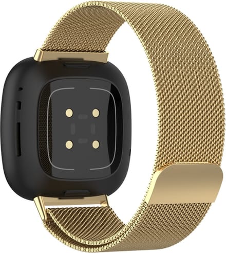 Milanees bandje - geschikt voor Fitbit Versa 3, Versa 4 / Sense - M/L - goud