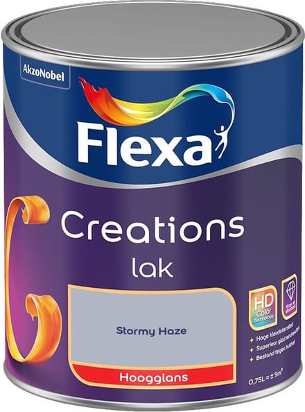 Flexa - Creations Lak Hoogglans - Stormy Haze - Mengverf - 750 Ml