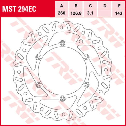 Remschijf TRW MST294E links, 1 Stuk