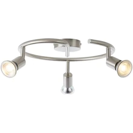 Baseline Opbouwspot Parma Spiraal - Satijn Chroom - 3xgu10