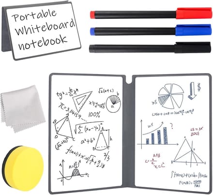 Mini Whiteboard A5 Dubbelzijdig - Draagbaar, Afwasbaar en Herbruikbaar Schrijfbord